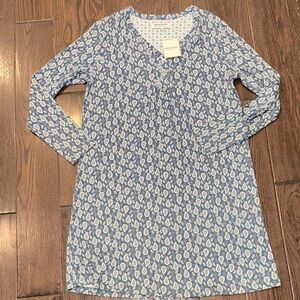 Karen Neuburger Blue and White Patterned sleep gown new tags size small
